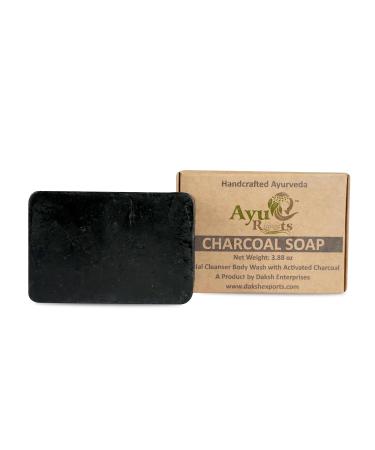 Activated Charcoal Soap - All Natural Vegan Cleansing Bar | Handmade Charcoal Soap 3.88 Oz - International Shipping Available - Buy Online on GoSupps.com