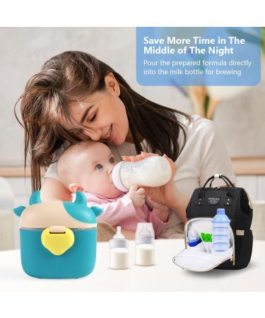 Aolso Baby Formula Dispenser Pot with Sealed Cover and Spoon - 230g Milk Powder Container (Green) - Buy Online on GoSupps.com