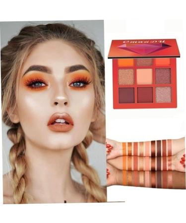 FOMIYES 9 Shimmer Eyeshadow Metallic Eye Shadow Palettes Eyeshadow Powder Makeup Palette Matte 1 count (Pack of 1) Red - Buy Online on GoSupps.com