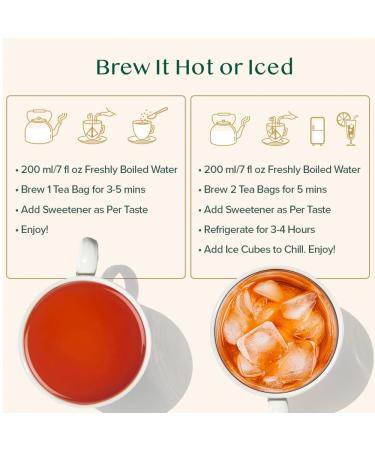 Buy Vahdam Hibiscus Rose Herbal Tea Bags - 100 Caffeine-Free Natural Floral Fruity Infusion | International Shipping Available - Buy Online on GoSupps.com