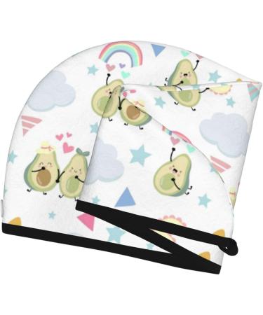 Hair Towel Wrap - Quick Drying Towel Turban with Button for Fast Hair Drying (Green Blue Avocado) - Perfect for All Hair Types | International Shipping - Buy Online on GoSupps.com