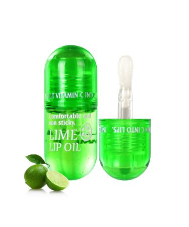 Moisturizing Lip Oil  Hydrating Lip Oil  Lip Oil Clear  Lip Plumping Oil  Makeup Lip Oil  Lip Wrinkle Filler  Lip Moisturizer Enhancer  Overnight Lip Mask  Anti Lip Wrinkle Serum  Lip Care Product  Lime Scent 7.5ML
