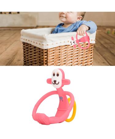 Silicone Baby Teether Toy for Toddlers - Easy to Clean Teething Toy, Ideal Gift (Pink) - Buy Online on GoSupps.com