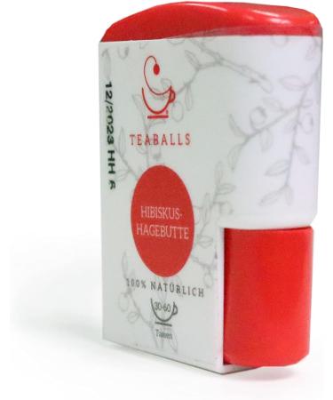 TEABALLS - Fruit tea hibiscus rose hip (1 x 6 g) | 150 tea balls | for approx. 30-60 cups of tea | 100% pure plant extract | known from: Das Ding des Jahrre - Buy Online on GoSupps.com