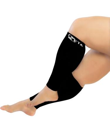 Buy Zeta Wear Compression Stockings for Thick Calves | Gradient Support Edema Relief & Comfort | 4XL Black - Buy Online on GoSupps.com
