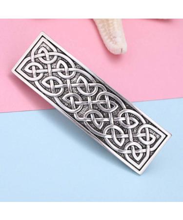 Prettyia Vintage Celtic Metal Barrette Hair Clip - Silver | Perfect for All Hair Colors | International Shipping Available - Buy Online on GoSupps.com