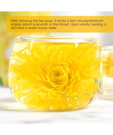 SIJIYUNLI-Golden Chrysanthemum 20g/0.7oz Non caffeinated loose tea floral tea suitable for people with breath clearing internal heat White Chrysanthemum Flower Tea Flower Tea - Buy Online on GoSupps.com