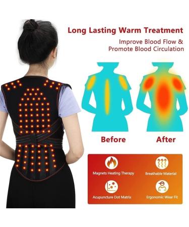 Back Brace 108pcs Magnets Full Back Lumbar Support Belt Self-Heating Waist Back Brace Posture Corrector Corset Vest Back Pain Relief - Buy Online on GoSupps.com