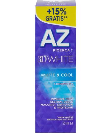 Shop AZ 3D White & Cool Toothpaste 75ml - Brighten Your Smile | Fast International Shipping - Buy Online on GoSupps.com