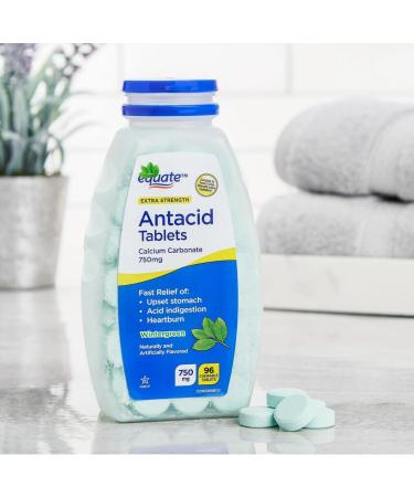 Equate Ultra Strength Antacid Chewable Tablets Wintergreen Flavor 750 mg 96 Ct Fast Heartburn Relief (Pac - Buy Online on GoSupps.com