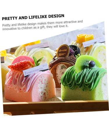 Vaguelly 4pcs Simulation Cake Model Household Products Pu Pink Food Play 6.5X6.5CMx4pcs 1 - Buy Online on GoSupps.com