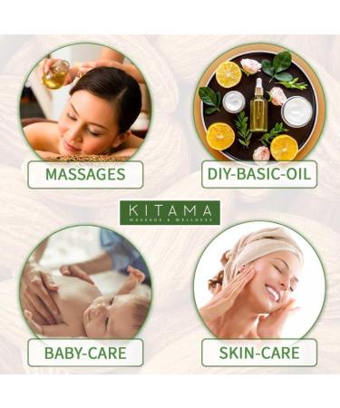 Kitama Almond Oil 100% Pure 500ml - Natural Baby Oil & Skin Care - Ideal Aromatherapy & Massage Oil - Gentle Care For Skin & Hair - Buy Online on GoSupps.com