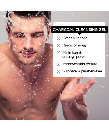 The Man Company Charcoal Cleanser for Oily Skin | Gel Cleanser with Black Pepper & Bergamot | Best Blackhead & Oily Skin Facial Cleanser (3.3 oz) - Shop Internationally - Buy Online on GoSupps.com