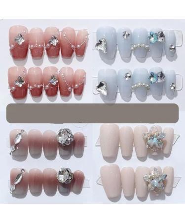 Handmade Long and Short Nail Patches for Artificial Nail Enhancement(Color:19508 Size:XS) - Buy Online on GoSupps.com