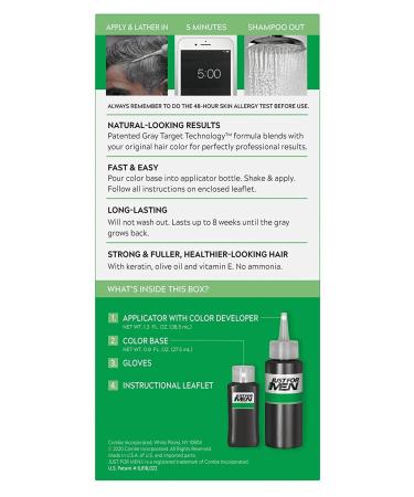 Just For Men Shampoo-In Hair Color Jet Black H-60 - 1 Application | International Shipping Available - Buy Online on GoSupps.com
