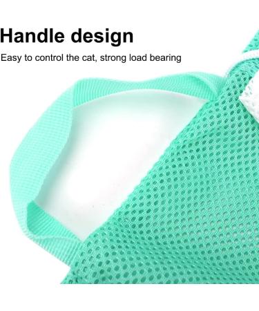 Buy Mioyoow Cat Bathing Bag - Breathable Adjustable Mesh Bag for Kittens | Perfect for Bathing Nail Cutting & Ear Cleaning | Green & White - Buy Online on GoSupps.com