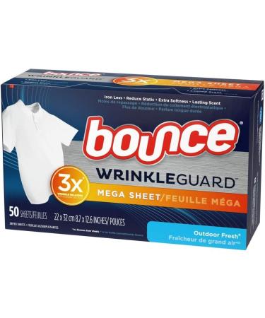 Bounce Wrinkle Guard Dryer Sheets - Outdoor Fresh Scent 50 Sheets | Ultimate Wrinkle Resistant Solution for International Shipping - Buy Online on GoSupps.com