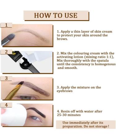 Reddhoon Eyebrow Tint Dye Kit Long Lasting Brow Dye Cream for Eyebrow Tinting Semi Permanent Eyebrow Dye Kit with Brush Makeup Tools for Professional and Beginner 02# Maroon - Buy Online on GoSupps.com