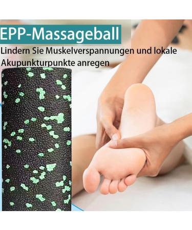 Peanut Massage Ball - Double Lacrosse Ball for Trigger Point Therapy & Myofascial Relaxation - 16 cm Green Fitness Tool - Buy Online on GoSupps.com