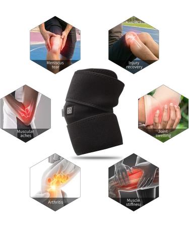 Heated Knee Brace Wrap Support | Adjustable Temperature | Knee Warmer for Elderly | Heat Therapy for Knee Pain Relief | Arthritis Support (1PCS) - Buy Online on GoSupps.com