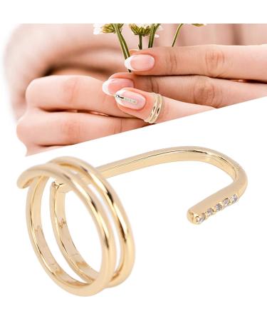 Finger Nail Circle Fashion Fingertip Jewelry Nail Art Circle Decorative Nail Art Circle Accessories for Ladies Weacircle (Sliver)(3050 gold) - Buy Online on GoSupps.com