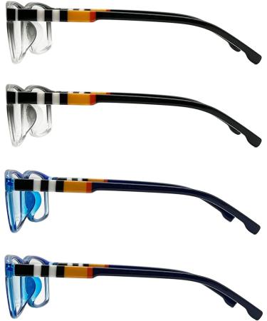 Buy LHSDMOAT Blue Light Reading Glasses | 4 Pack Vintage Rectangular Frame for Men & Women - 1.50 Optics Aid - Buy Online on GoSupps.com