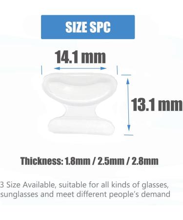 Airbag Butterfly-Shaped Glasses Nose Pads - Slipproof & Comfortable - 10 Pairs Clear 2.5mm for Full Format Glasses - Buy Online on GoSupps.com