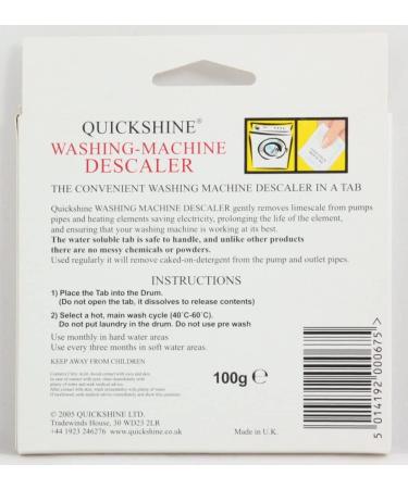 Quickshine Washing Machine Descaler - 3 Sachets - Buy Online on GoSupps.com