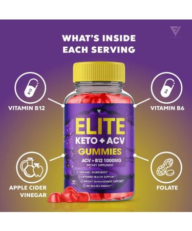 Elite Keto ACV Gummies - Advanced Weight Loss with Apple Cider Vinegar - Oprah's Choice for Rapid Appetite Control - 60 Gummies - Buy Online on GoSupps.com