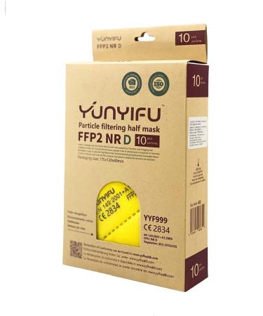 ProMedicalCare FFP2 Colored Face Masks - Yellow Individually Packed 10 Pack | Ships Worldwide - Buy Online on GoSupps.com