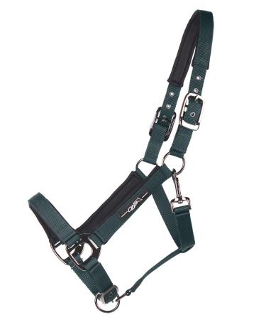 QHP Halter Deluxe soft padded 3-way adjustable (Warmblood dark green) warmblood vert fonc