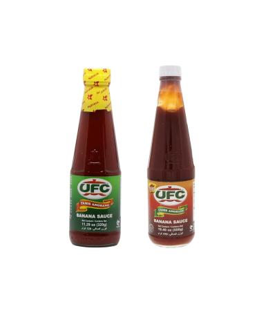UFC OG ASIA Banana & Sweet Spicy Chilli Sauces Authentic Thai Flavor 640g (Pack of 2)