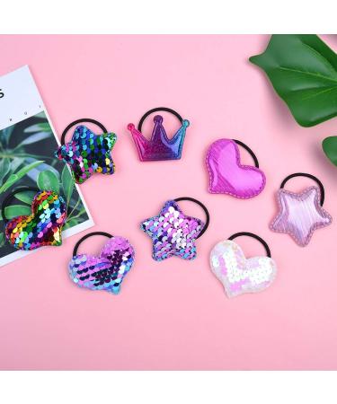 40pcs Sequin Baby Girls Hair Ties - Elastic Headbands for Toddlers & Kids - Buy Online on GoSupps.com