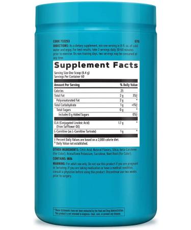 GNC Total Lean CLA + Carnitine - Orange Sorbet (60 Servings) | Body Composition Improvement and Muscle Recovery Fuel - Buy Online on GoSupps.com