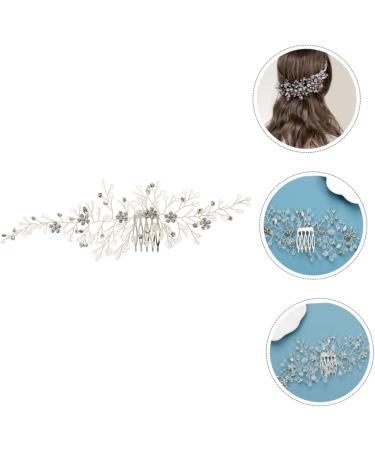 Ipetboom Bride Hair Accessories Piece decorate pearl hair casual vintage sweet crystal accessories Miss comb flowers rhinestones hair accessories headband hair comb hairpin headgear - Buy Online on GoSupps.com