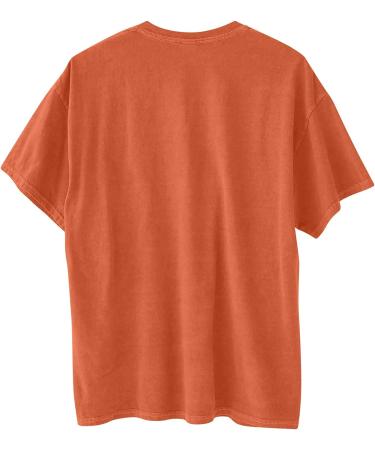 Mama Rainbow Print T Shirt for Women - Funny Letter Graphic Tee - Plus Size Summer Casual Blouse - D-Orange Large - Buy Online on GoSupps.com