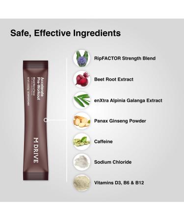 Mdrive Accelerate Pre-Workout Powder Single Serving Packets Mixed Berry 30 Count (Stimulant Mixed Berry) - Buy Online on GoSupps.com