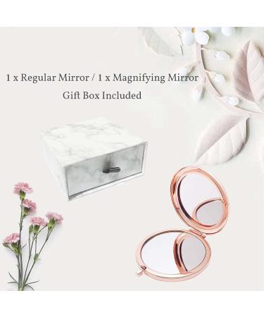 Kuukzuuk Rose Gold Compact Mirror: Unique Birthday Gift for Mom, Christmas and Thanksgiving Gift Idea from Daughter/Son - Buy Online on GoSupps.com