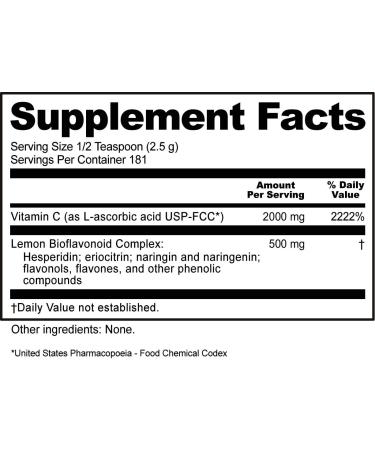 NutriBiotic Immunity Ascorbic Acid Crystalline Powder with Bioflavonoids - 16 oz (454 g) | Boost Your Health! - Buy Online on GoSupps.com