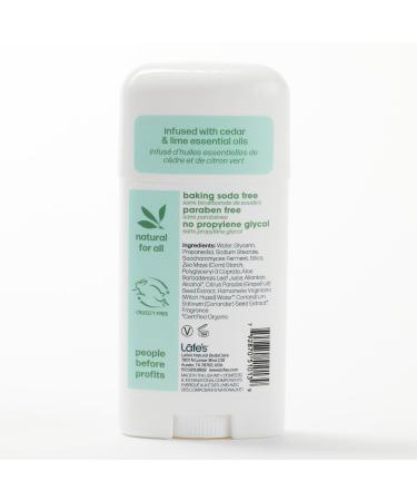 Lafe's Natural Deodorant | 2.25oz Aluminum Free Natural Deodorant Stick for Women & Men | Paraben Free & Baking Soda Free with 24-Hour Protection (Cedar & Lime 2.25 Ounce (3-Pack)) - Buy Online on GoSupps.com
