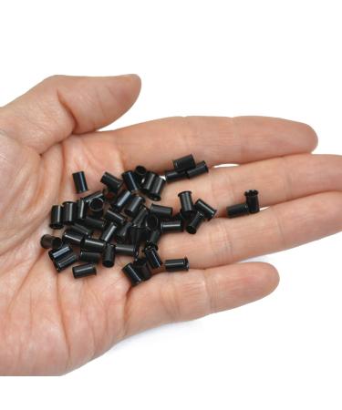 500 Pcs 3.4mm Micro Link Copper Tubes Beads Locks for I-Tip Hair Extensions (Black) - Buy Online on GoSupps.com