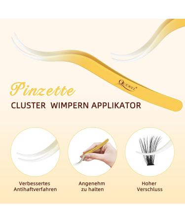 Self-Adhesive Eyelash Clusters - QUEWEL Natural Look Individual Extensions | 80 Reusable DIY Eyelashes for Beginners - Easy to Use (ZN04) - Buy Online on GoSupps.com
