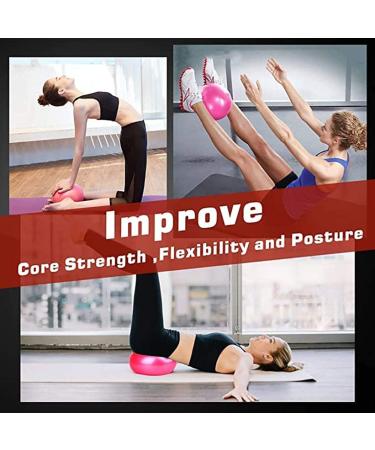 MOMPLUS 6-Inch Mini Yoga Ball for Home Exercise - Purple Small Bender for Stability Training and Physical Therapy - Includes Pump - Buy Online on GoSupps.com