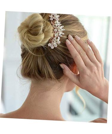 DOITOOL 1pc Crystal Headpiece Bridal Side Comb Bridal Headpiece Pearl Hair Accessories Pearl Tiara Rhinestone Hair Comb Hair Scrunchie Chiffon Rhinestones Wedding Bride - Buy Online on GoSupps.com