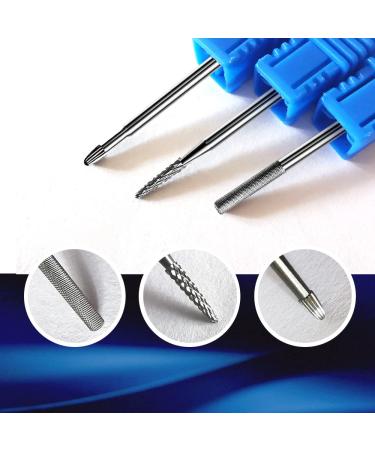 Corfulra 3Pcs Carbide Cuticle Nail Drill Bits Set - Professional Nail Tech Supplies for Precision Nail Preparation and Cuticle Removal - Buy Online on GoSupps.com