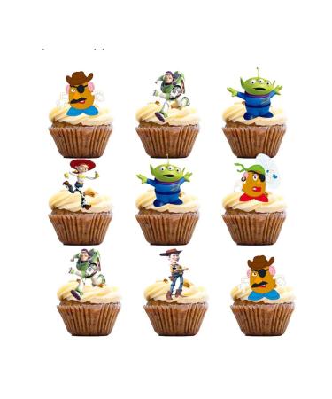 24 cake decorations 24 cartoon cupcake decorations themed party decorations.