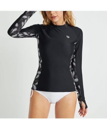 BALEAF Women's Rash Guard Swimsuit Top UPF 50+ Long Sleeve Diving Shirt - XX-Large Black - Buy Online on GoSupps.com