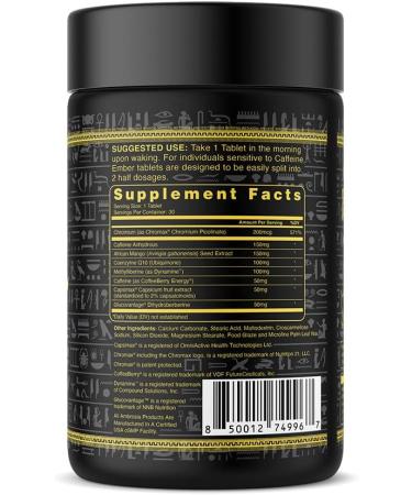 Ambrosia Ember Thermogenic Fat Burner & Appetite Support Supplement - CapsiMax, African Mango, CoQ10 - Healthy Weight Management for Men and Women - Buy Online on GoSupps.com