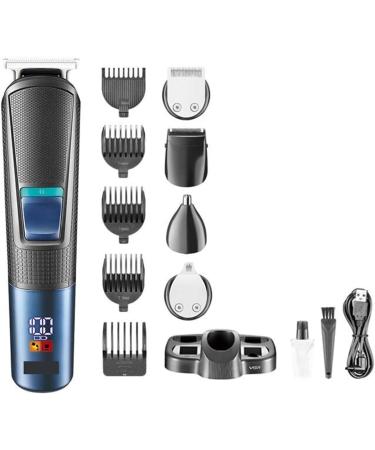 VGR V-108 5 in 1 Men's Grooming Kit - Professional Electric Shaver Beard & Nose Hair Trimmer Barber Hair Clipper Set in Blue | International Shipping Available - Buy Online on GoSupps.com