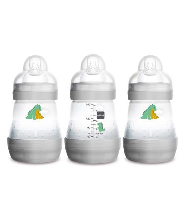 MAM Easy Start Anti Colic Baby Bottle 5 oz  Easy Switch Between Breast and Bottle  Reduces Air Bubbles and Colic  Newborn  Unisex  3 Count (Pack of 1) 3 Count (Pack of 1) Unisex